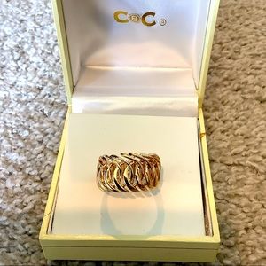 Gold Color CBC Ring, Size 8